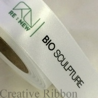 Personalised Satin Ribbon - 25mm Two Colour Flat Pantone Print