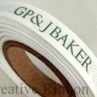 Personalised Grosgrain Ribbon - 10mm Flat Pantone Print