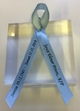 Personalised Funeral Ribbon - Baby Blue with Waterproof Black print