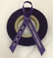 Personalised Memorial Ribbon - Deep Purple with Metallic Gold print